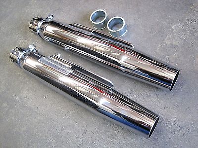 Mufflers Tapered Muffler Set 1 1/2" 1 3/4" inlet 15" long Triumph Norton BSA