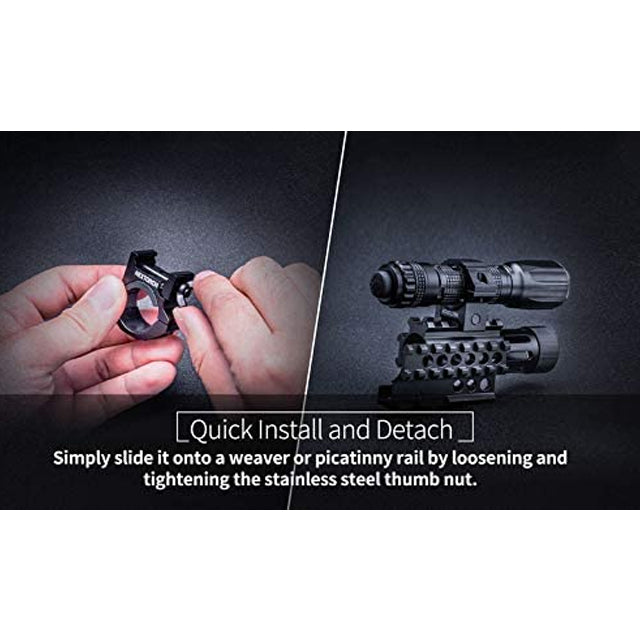 NexTorch Universal Tactical Flashlight Rifle Mount