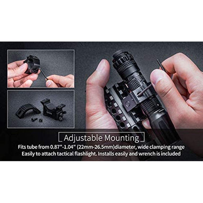 NexTorch Universal Tactical Flashlight Rifle Mount