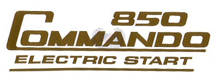 NORTON motorcycle Commando Electric Start Decal Gold 06-6388