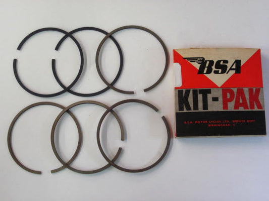 NOS BSA Piston rings 650 plus 40 or Triumph 750 Standard