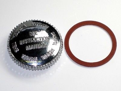 Oil cap 65-8500 BSA threaded UK MADE chrome with fiber washer gasket 70-1577