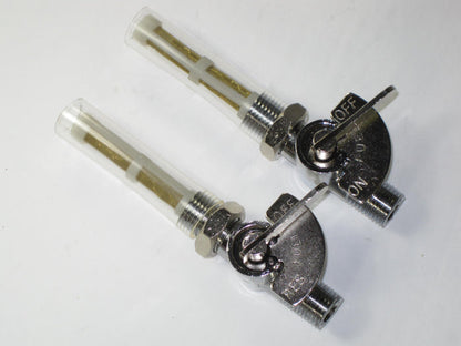ON/OFF Petcocks Triumph 60-4511 60-4512 fuel valves petcock set main & reserve