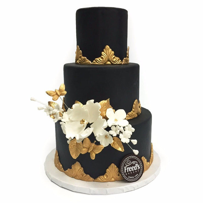 Ornate Gold Wedding Cake Freed's Bakery