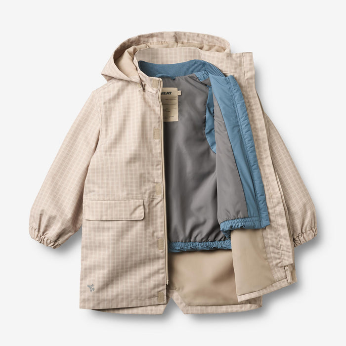 Wheat Outerwear Parka Alke Jacket 9610 stone check