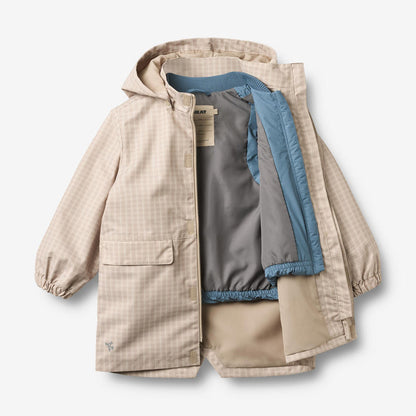 Wheat Outerwear Parka Alke Jacket 9610 stone check