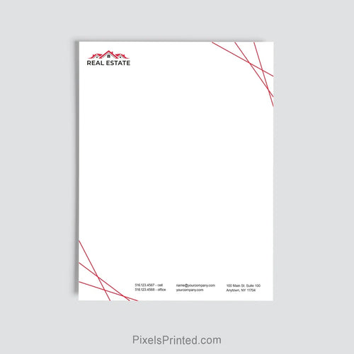 Personalized independent real estate office letterhead for agents
