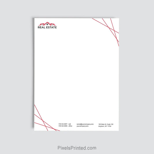 Personalized independent real estate office letterhead for agents