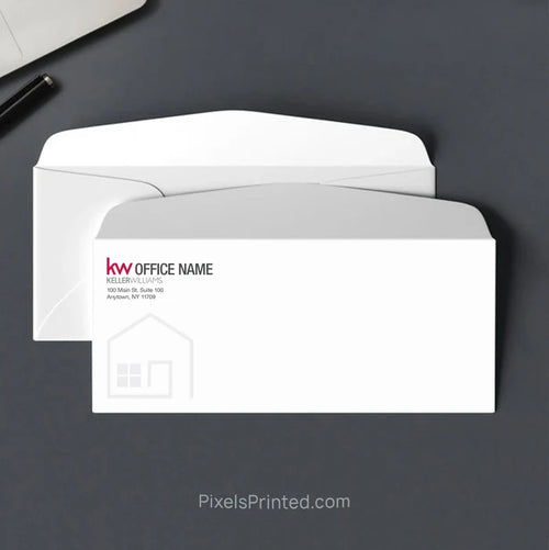 Personalized Keller Williams real estate office envelopes