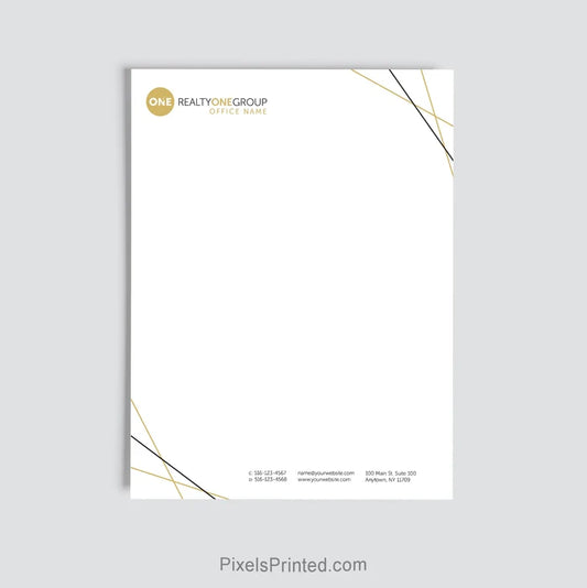 Personalized Realty ONE Group real estate letterhead for offices