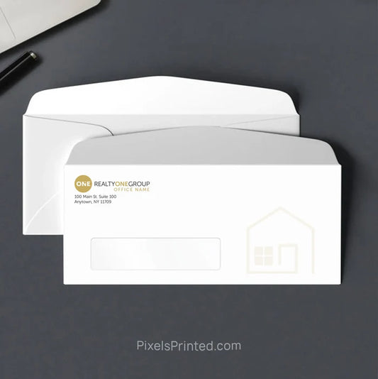 Personalized Realty ONE Group real estate office envelope