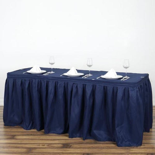 table skirt, pleated table skirt, table skirt velcro, table skirt linen, polyester table skirt#color_parent