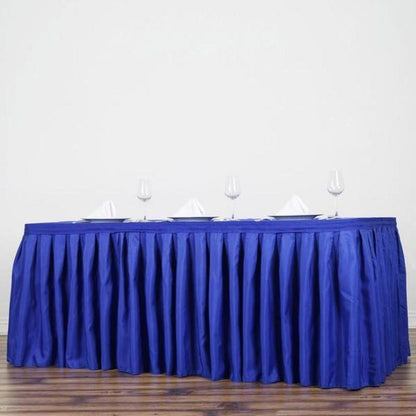 table skirt, pleated table skirt, table skirt velcro, table skirt linen, polyester table skirt#color_parent