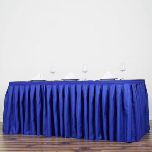 table skirt, pleated table skirt, table skirt velcro, table skirt linen, polyester table skirt#color_parent