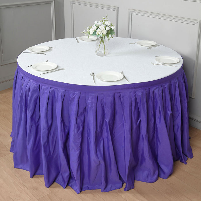 table skirt, pleated table skirt, table skirt velcro, table skirt linen, polyester table skirt#color_parent