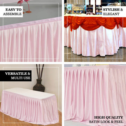 table skirt, pleated table skirt, table skirt linen, table skirt velcro, satin table skirt#color_parent