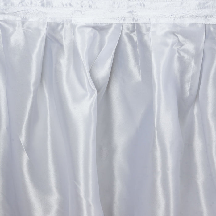 table skirt, pleated table skirt, table skirt linen, table skirt velcro, satin table skirt#color_parent