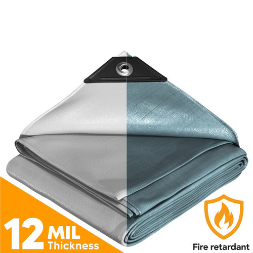 Poly Fire Retardant Tarps.