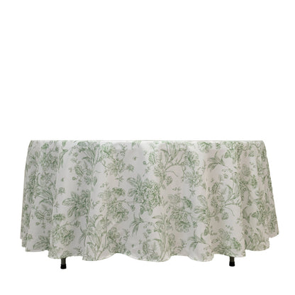 tablecloth, polyester tablecloth, round tablecloth, table cover, french toile tablecloth, floral tablecloth, table linen#color_parent