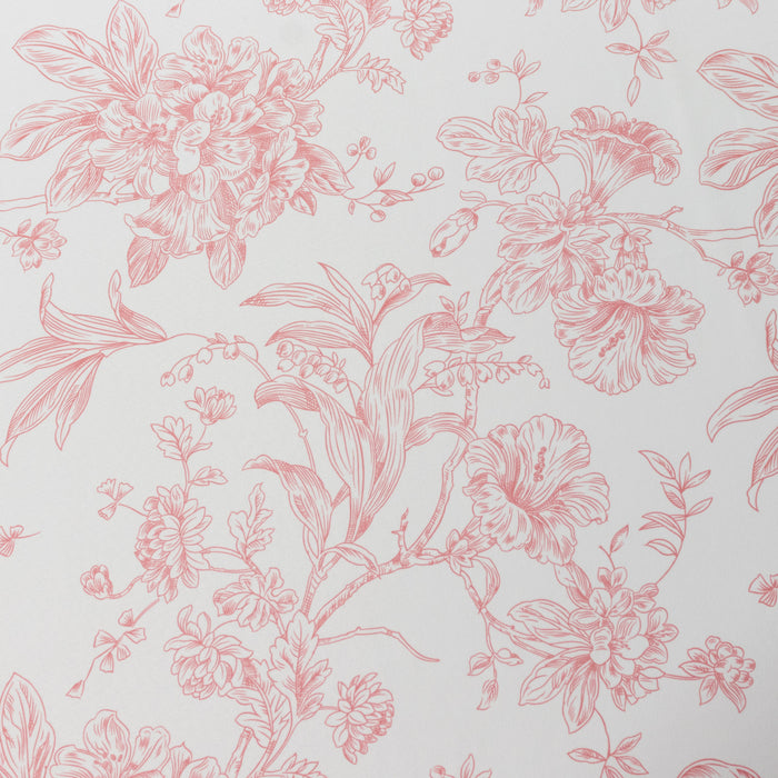 tablecloth, polyester tablecloth, round tablecloth, table cover, french toile tablecloth, floral tablecloth, table linen#color_white-pink