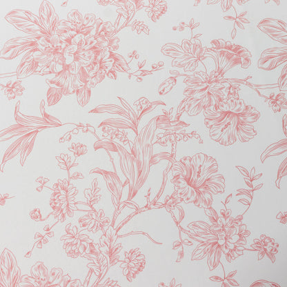 tablecloth, polyester tablecloth, round tablecloth, table cover, french toile tablecloth, floral tablecloth, table linen#color_white-pink