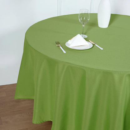 polyester tablecloths, round polyester tablecloths, decorative table covers, dining table cloth, 90 inch round tablecloth#color_apple-green