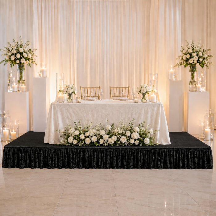 crushed velvet stage skirts, velvet stage skirts, shirred stage skirts, pleated stage skirts, stage skirts#color_black