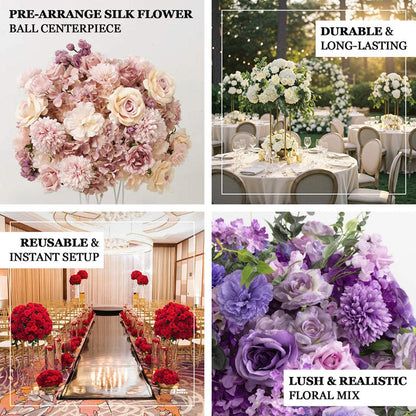 artificial flower ball, silk flower bouquet, 20 inch flower ball, floral centerpiece, faux flower arrangement, flower ball, silk flower centerpiece#color_parent