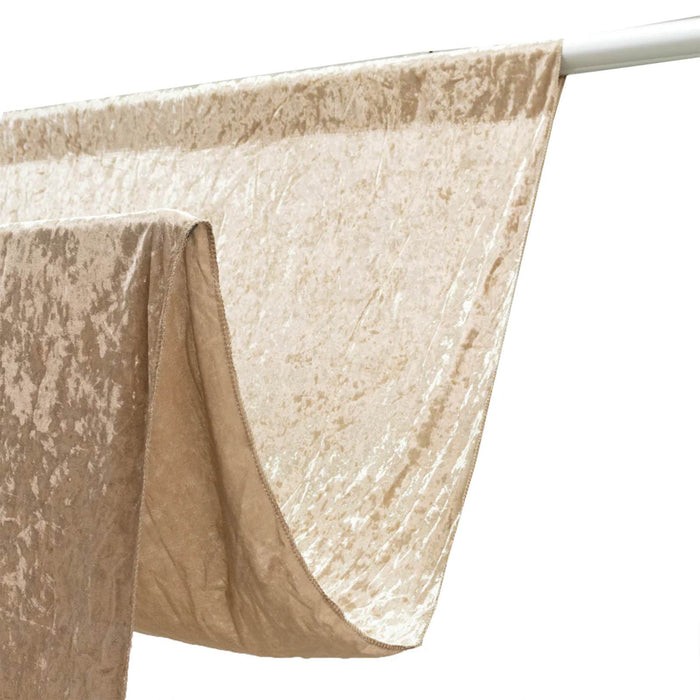 crushed velvet backdrop curtain, velvet backdrop curtain panel, crushed velvet drapery panel, velvet curtain panel, backdrop curtain panel#color_beige