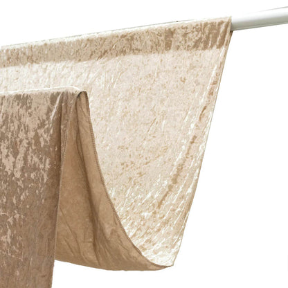 crushed velvet backdrop curtain, velvet backdrop curtain panel, crushed velvet drapery panel, velvet curtain panel, backdrop curtain panel#color_beige