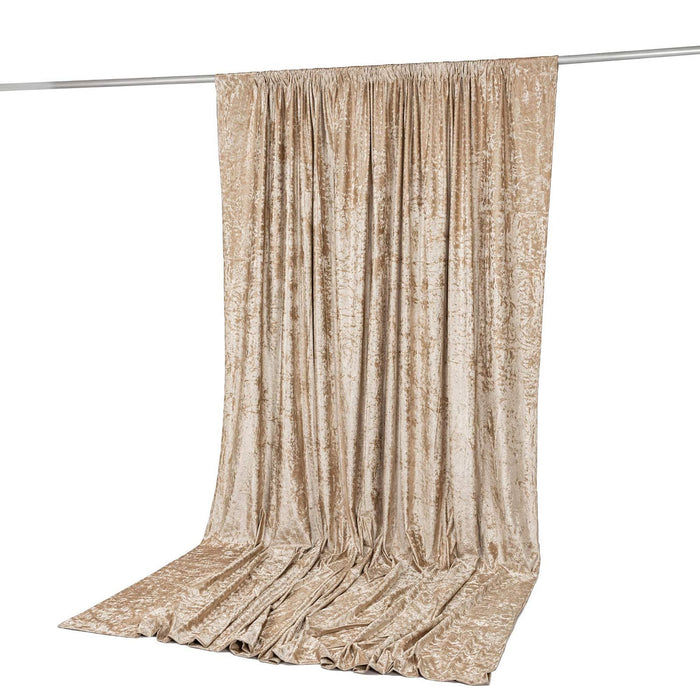 crushed velvet backdrop curtain, velvet backdrop curtain panel, crushed velvet drapery panel, velvet curtain panel, backdrop curtain panel#color_beige