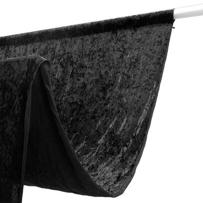 crushed velvet backdrop curtain, velvet backdrop curtain panel, crushed velvet drapery panel, velvet curtain panel, backdrop curtain panel#color_black