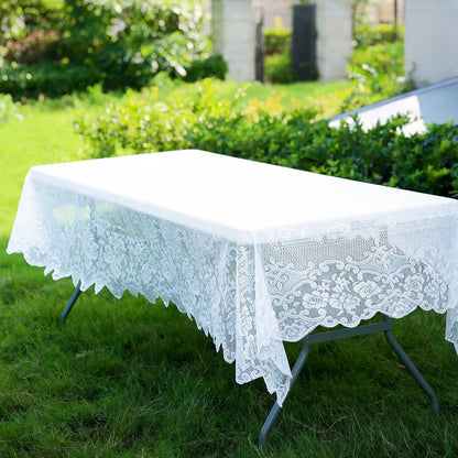 rectangle tablecloth, polyester tablecloths, lace tablecloth rectangle, floral tablecloth, vintage lace tablecloths#color_parent
