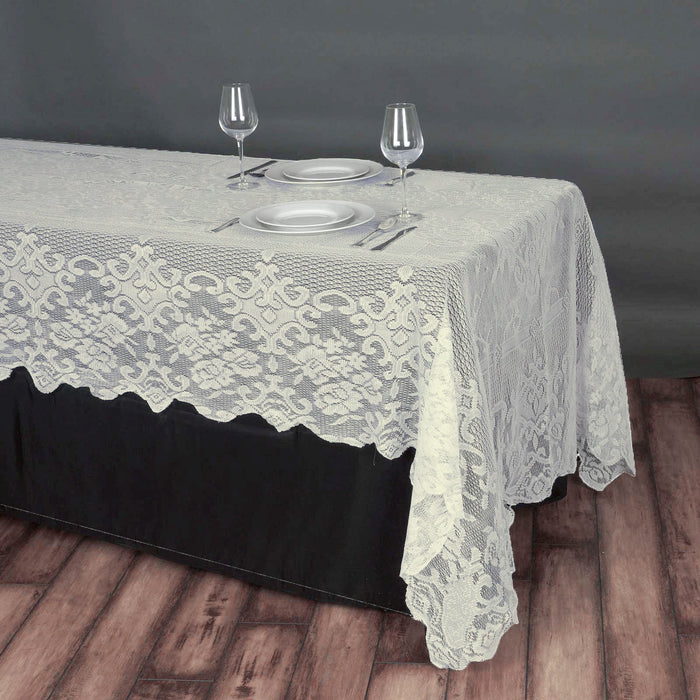 rectangle tablecloth, polyester tablecloths, lace tablecloth rectangle, floral tablecloth, vintage lace tablecloths#color_parent
