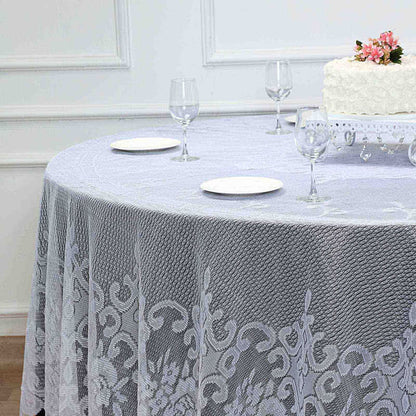 round tablecloth, polyester tablecloths, round lace tablecloth, round floral tablecloth, vintage lace tablecloths#color_white