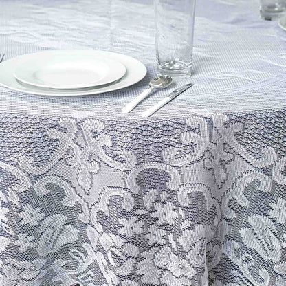 round tablecloth, polyester tablecloths, round lace tablecloth, round floral tablecloth, vintage lace tablecloths#color_ivory
