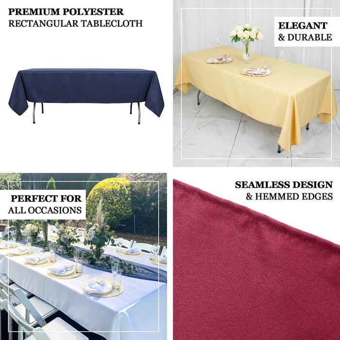 polyester tablecloths, polyester rectangle tablecloths, 60 x 102 tablecloth, heavy duty tablecloth, premium polyester tablecloth#color_parent