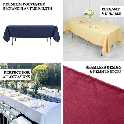 polyester tablecloths, polyester rectangle tablecloths, 60 x 102 tablecloth, heavy duty tablecloth, premium polyester tablecloth#color_parent