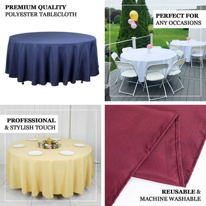 round polyester tablecloths, linentablecloth polyester tablecloth, decorative table covers, 108 inch round tablecloth, premium polyester tablecloth#color_parent