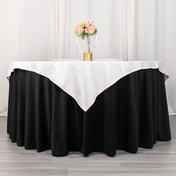 tablecloth overlays, square overlay, round table overlay, decorative overlay, square table toppers#color_white