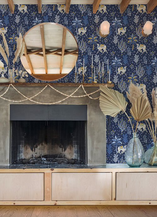 Camel's Courtyard P&S Wallpaper in a room setting