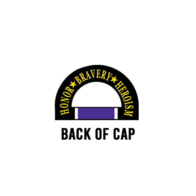 Purple Heart Medal Combat Veteran Honor & Bravery Cap
