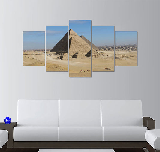 Pyramids of Giza with Cairo Skyline in Egypt