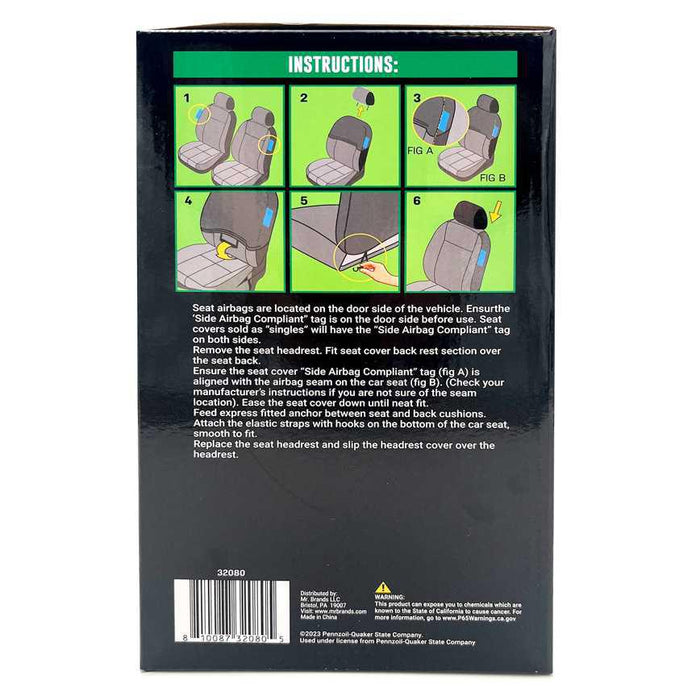 Quaker State Seat Covers 2 pk.