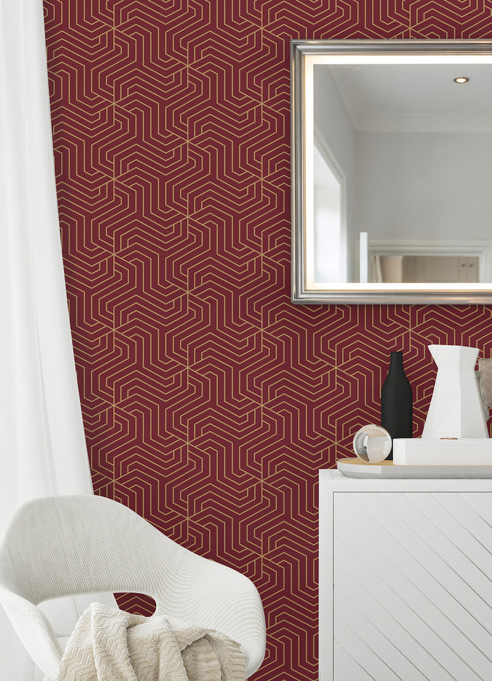 Ramsey P&S Wallpaper in a room setting