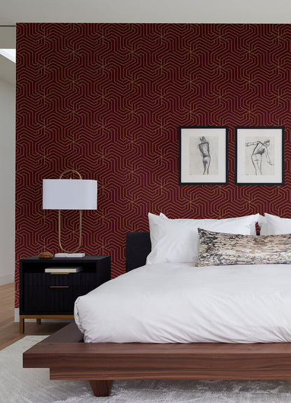 Ramsey P&S Wallpaper in a room setting