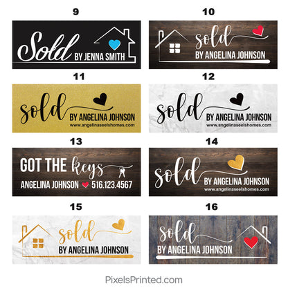 Just Sold Realtor Social Media Sign - PixelsPrinted