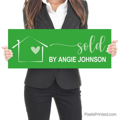 realtor sold home celebration photo sign