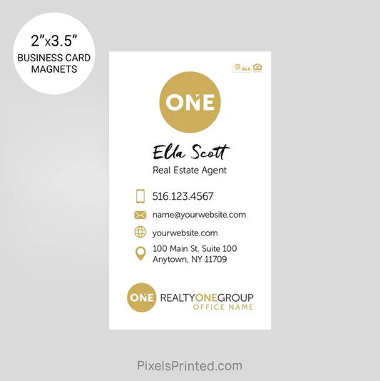 Realty ONE Group business card magnets PixelsPrinted