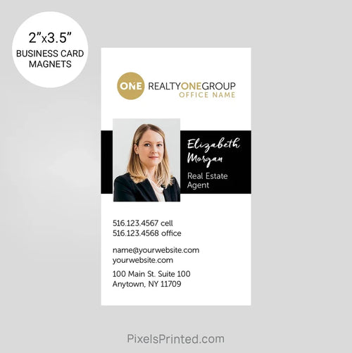 Realty ONE Group business card magnets PixelsPrinted